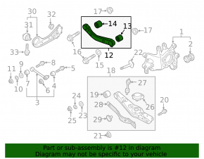 Upper rear left control arm Hyundai Tucson 17-21
