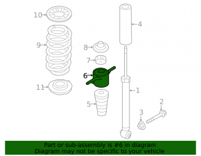 Rear left shock absorber support Kia K5 21-26