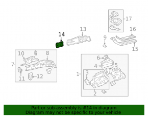 Front right side member nose bracket for Toyota Corolla e12 03-06