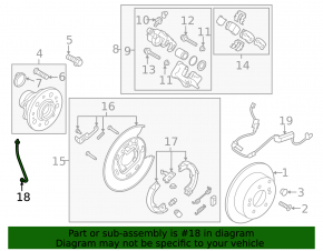 Rear right brake hose for Kia Sportage 17-22