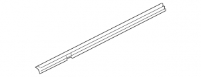 Glass seal inside rear left door VW Tiguan 09-17