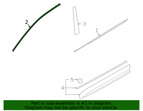 Upper door molding front right Subaru Forester 19- SK chrome