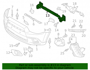 Front Bumper Reinforcement Mitsubishi Outlander Sport ASX 10-