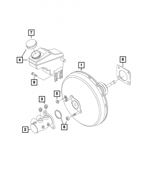 Vacuum booster Fiat 500X 16-21