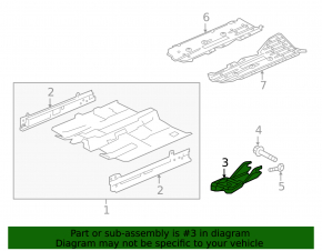 Front subframe burdock right Honda Insight 19-22