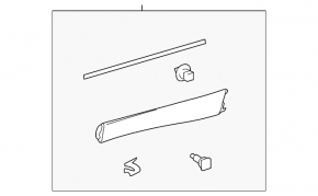 Door trim lower rear left Toyota Venza 21- structure
