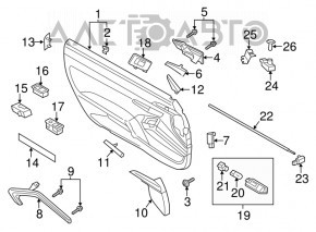 Rear right window lift control Porsche Cayenne 958 11-17