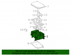 Lexus LX 22-26 underhood fuse box housing