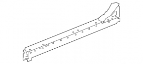 Body threshold metal with front pillar left Chevrolet Volt 16-