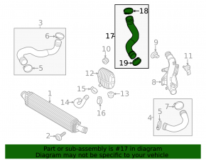 Intercooler pipe left third Audi Q5 8R 11-17 2.0T, hybrid