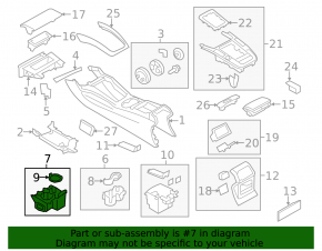 Cup holder Audi Q5 8R 09-17 simple, gray