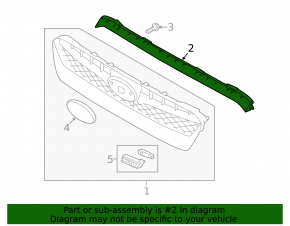 Subaru WRX 18-21 grille molding top