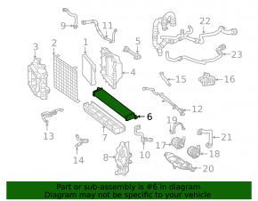 Additional left cooling radiator Mercedes AMG GT-class X290 19-25 3.0, 4.0