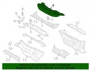 Plastic wiper pan for Ford C-max MK2 13-18