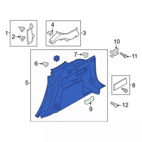 Arch trim right Ford Escape MK3 13-19 black