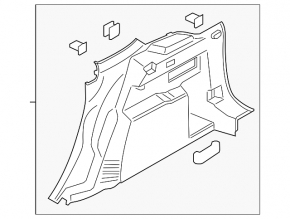Arch trim right Ford Escape MK3 13-19 black