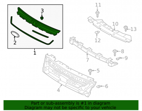 Radiator grill grill Ford Escape MK3 13-16 prerest without emblem Titanium