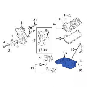 Engine sump Ford Explorer 13-19 3.5 T35PDED type 1