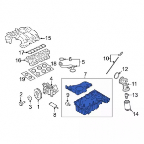 Engine sump Ford Explorer 13-19 3.5 T35PDED type 1
