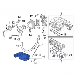 Engine sump Ford Explorer 13-19 3.5 T35PDED type 1