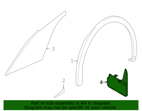 Mudguards rear 2pcs Volkswagen ID.4 21-23