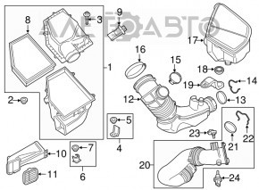 Air resonator BMW 5 G30 17-23 2.0T, 530e hybrid