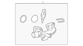 Cooling system tee Lexus RX450h 16-22