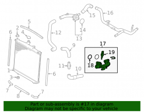 Cooling system tee Lexus RX450h 16-22