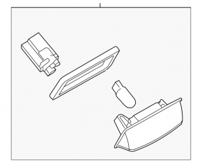 Left tailgate number plate light Nissan Versa Note 13-19