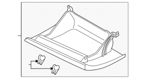 Glove box, glove compartment Volvo XC60 18-23 black with lock