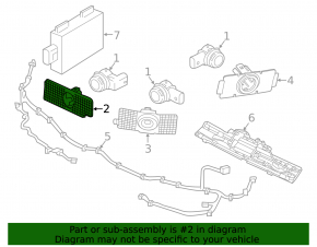 Rear bumper parking sensor mount Volvo XC60 18-21 left, inner, R-Design