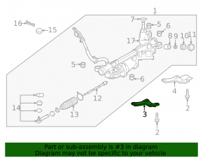 Right steering rack bracket for Subaru Forester 25-26