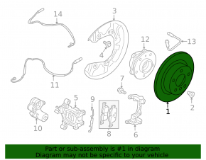 Rear left brake disc BMW i3 14-20