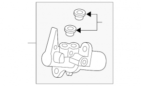 Master brake cylinder with reservoir Audi A4 B8 13-16 rest