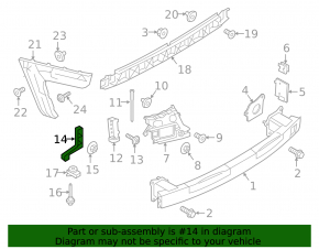 Rear bumper mount right Audi A6 C7 16-18 rest