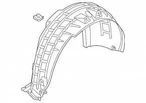 Rear right fender liner for Audi E-Tron 19-23