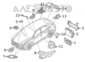Speaker in the dashboard central Audi Q7 16-19 Bose