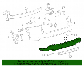 Rear Bumper Lip Lexus NX200t 15-17 Structure