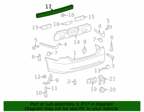 Lexus ES350 07-12 Rear Bumper Reinforcement