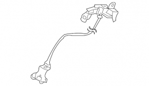 Left Subaru Forester 14-18 SJ rear seat back adjustment mechanism, mechanical, with cable