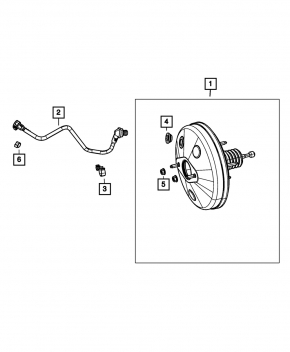 Vacuum booster Fiat 500 12-13