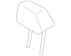 Second-row headrest, right, Toyota Prius 50 19-22, black leather