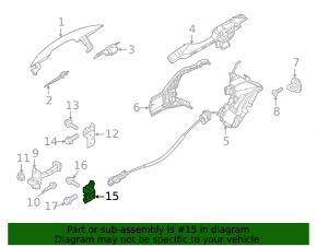 Door hinge lower rear right Kia Forte 19-24 4d