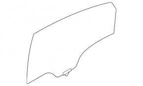 Rear left door glass Hyundai Sonata 11-15