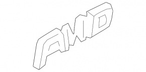Chevrolet Equinox 18-24 black AWD tailgate emblem