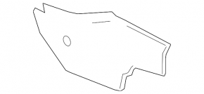 Right front center console side trim panel, black, Chevrolet Equinox 18-24