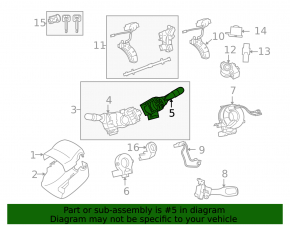 Right steering column switch for Toyota Camry v40