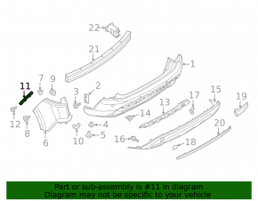 Rear bumper mount left Nissan Rogue 21-24 JP built