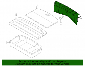 Trunk opening trim Kia Soul 14-19