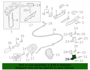 Door hinge lower rear left Audi Q5 80A 18-20